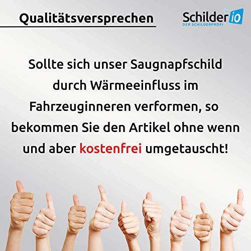 Schilderio Premium Saugnapfschild Schild Jagdschutz 3 mm Acrylglas ca 90x125 mm Jagd Schild Auto mit 1x Saugnapf 30 mm Autoschild Jagdschutz zur Befestigung an Autoscheiben von innen – Bild 7