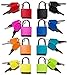 Padlock (8 Pack) Small With Key for Luggage, Backpack, Gym Locker, Suitcase, Classroom Matching Game and More - 8 Colors