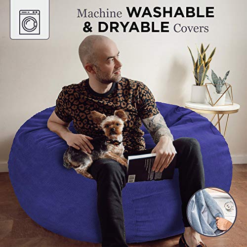 CordaRoy's Corduroy Bean Bag Chair, Convertible Chair Folds from Bean