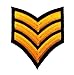 Sergeant Rank Military Army Costume DIY Applique Embroidered Sew Iron on Patch MR-001