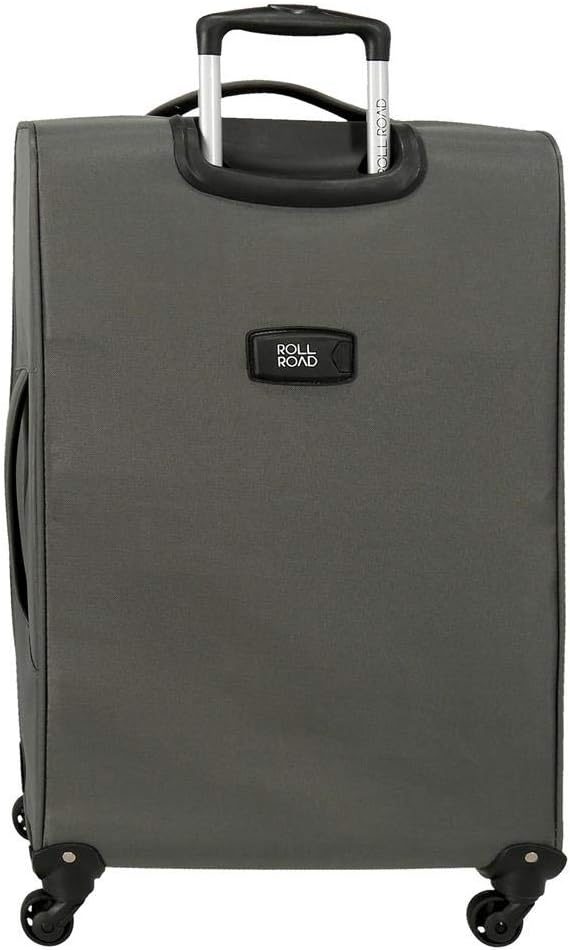 Roll Road Royce Grey Big Suitcase 48x76x29 cm Soft Polyester Combination lock 93 Litre 2.9 kg 4 Wheels - Image 5