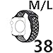 Ocydar Apple Watch Band 38mm, Soft Silicone Nike+ Sport Style Replacement iWatch Strap Band for Apple Watch Series 1 Series 2, Apple Watch Nike+, M/L Size - Black / Cool Gray