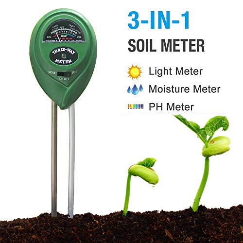 Strailboard Soil pH Meter, Soil Moisture Meter 3-in-1 Moisture,Light and PH Test Kits, Plant Care for Garden, Lawn, Farm, Indoor & Outdoor