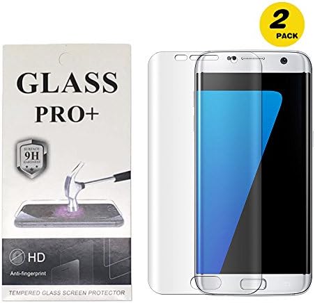 lzfyoo Samsung Galaxy S7 Edge Tempered Glass Screen Protector,Galaxy S7 Edge Screen Protector, Galaxy S7edge Screen Protector Film- Screen Coverage for Galaxy S7 Edge-2 Pack(NOT FULL Curved)