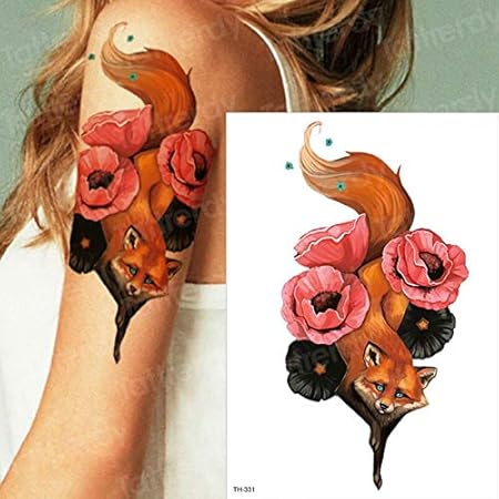 Tzxdbh Tatouage Temporaire Femmes Décalques De Renard Eau