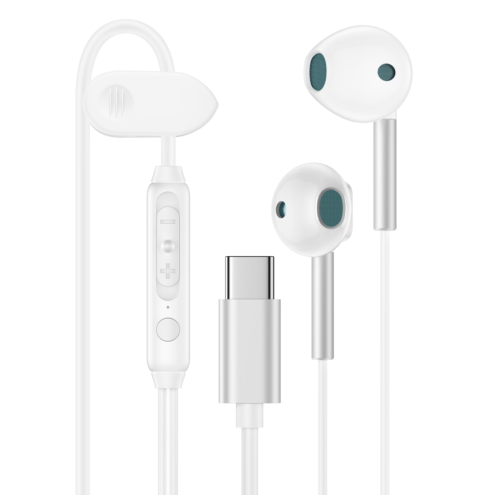 USB C Headphones for iPhone 17e 17 16e/16/16 Pro/16 Pro Max/16 Plus/15 Pro/15 Pro Max/15 Plus/15,iPad,Type C Wired Earbuds Microphone Earphones for Samsung Galaxy S26 Ultra/A17,Pixel 10 9 8,One Plus9