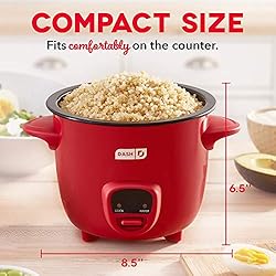 DASH Mini Rice Cooker Steamer with Removable