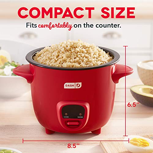 DASH Mini Rice Cooker Steamer with Removable Nonstick Pot, Keep Warm Function & Recipe Guide, 2