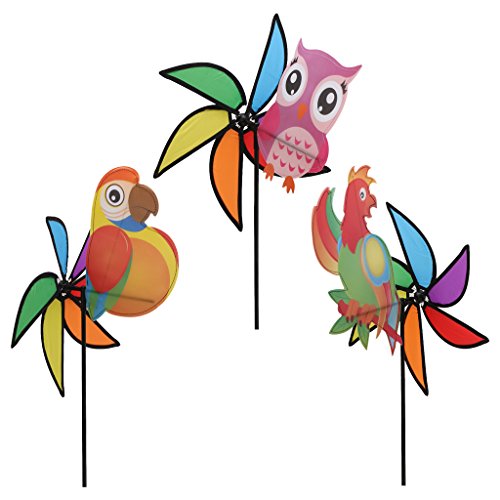 Lvyuanda Animal Colorful Wheel Wind Spinner Windmill - Outdoor Lawn Garden Decor - Decor Your Yard Garden, Random Delivery