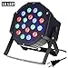 Par Lights, SOLMORE DMX-512 RGB 18 LED Party Lights DJ Disco Lights Sound Activated Stage Lighting for Wedding KTV Show Club Bar Karaoke 18W