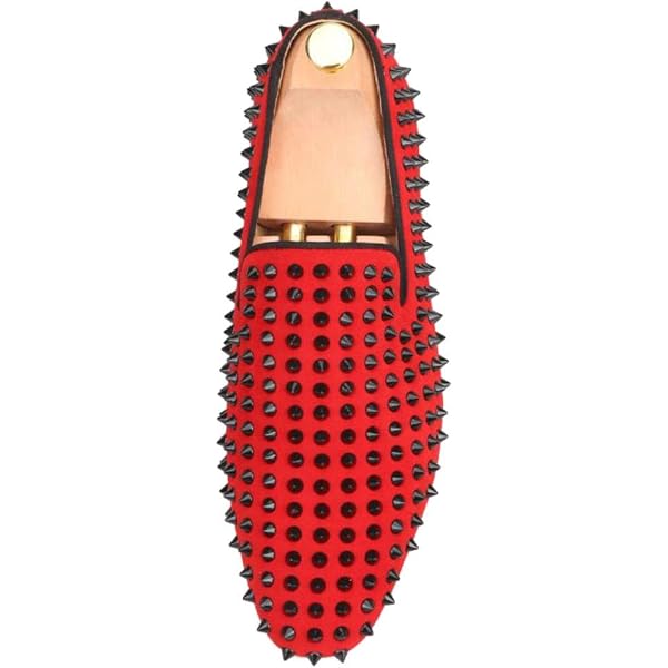 strapless open back dress Royal Shoes Red Spikes Smoking Slip-On Red Bottom Mens Dress Shoes LF-8832 Sizes 8-13 13