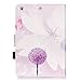iPad Mini 1/2/3 Case-LittleMax(TM) [Pen Slot] Synthetic Leather Kickstand Case [Smart Wake/Sleep] Cover Flip Wallet iPad Mini 3/2/1 Protector [Free Cleaning Cloth,Stylus Pen]-01 Purple Dandelion