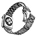NO1seller Top Thin Light Stainless Steel Band Strap Bracelet Replacement with Butterfly Clasp for Apple Watch Series 3, Series 2, Series 1