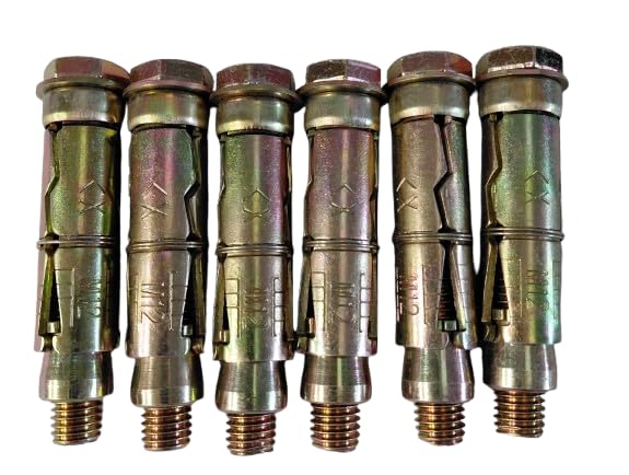 M12 Anchor Bolt x 19mm Wide x 90mm Long, Pack of 6. Overall width 19mm including expansion shield.