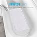 ITSOFT Non-slip Mildew Resistant Loofah Shower Mat with 14 Suction Cups Machine Washable, Rectangle Shape 17x29 Inch, White