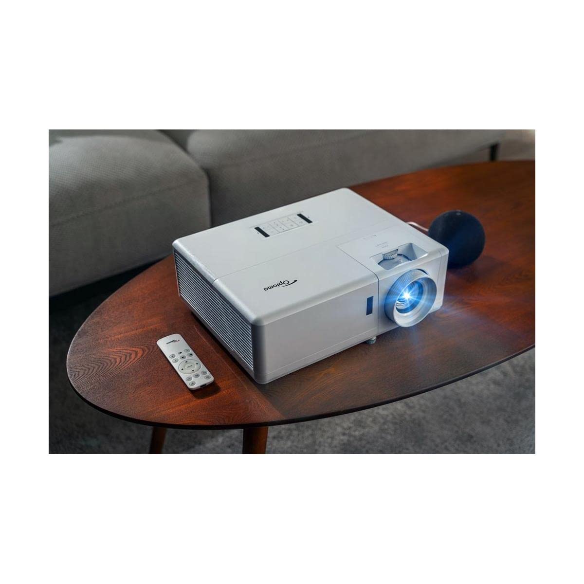 Optoma UHZ50 Smart 4K UHD Laser Home Theater Projector | 3000 Lumens | HDR Adjustment Options | Cinematic Color | Flexible Installation 1.3x Zoom & Vertical Lens Shift | Works with Alexa & Google