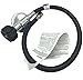 Gauge Master Premium 2 Foot Universal QCC1 Low Pressure LP Propane Regulator - BBQ Grill Replacement Hose fits Most LP Gas Grills, Heaters and Fire Pit Table - 3/8