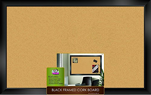 The Board Dudes Black Framed Cork Board 35" X 22" (Pack of 2)
