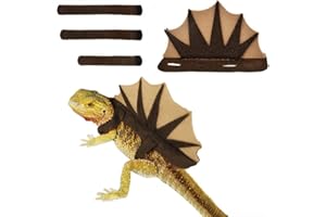 HAICHEN TEC Bearded Dragon Dinosaur Costume Handmade Outfit Felt Apparel Harness for Crested Gecko Chameleon Iguana Reptile