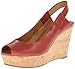 Nine West Women's Cantalope Leather Wedge Sandal