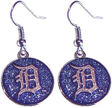MLB Detroit Tigers Glitter Dangler Earrings