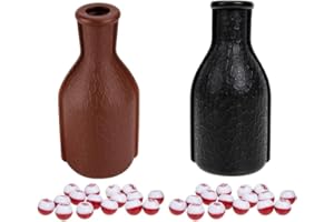 Toddmomy Billiards Color Cup Set - 2 Plastic Dice Shaker Bottles for Pool Table Number Game Ideal for Game Rooms & Home Bars