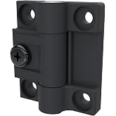 Southco E6-10-301-20 Series Adjustable Torque Position Control Hinge with Holes, Acetal Copolymer, 1.69" Leaf Height, 6.99 in-lbf Symmetric Torque, Black, Pack of 1