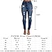 VICVIK Woman Knee Skinny Denim Distressed Ripped Boyfriend Jeans (S)