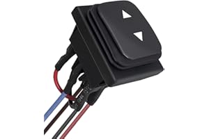 UYGALAXY Waterproof Polarity Reverse Momentary Rocker Switch, DC AC 10Amp DPDT Forward Reverse Up Down Switch 6 Pin (ON)-Off-(ON) Motor Control with Jumper Wires for Linear Actuators