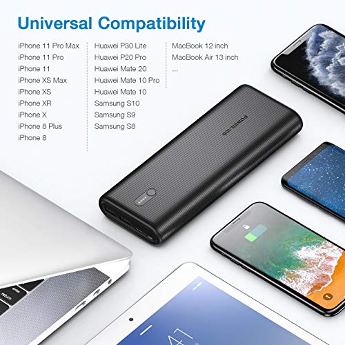 Poweradd 26800mAh USB C Power bank with Power Delivery - 30W Type-C Output and Input Portable Charger for MacBooks, USB C Laptops, iPhone, iPad, Samsung, Huawei & More