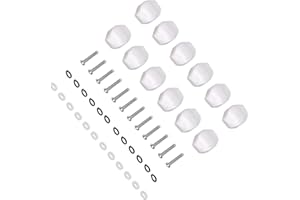 Drfeify 12Pcs Durable Guitar Tuning Pegs Buttons for Folk Classical Guitars, Pearl White Machine Head Tuner Knobs for Musicia