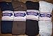 Diabetic Crew Socks for Men - 12 Pack - Made in USA (Black, Gray, Brown, Navy, 10-13)