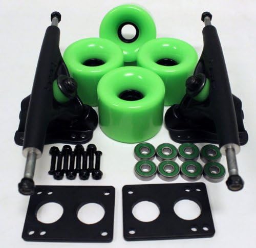 Landyachtz Bear GRIZZLY 852s Longboard Trucks, 76mm GREEN Pro Wheels Package