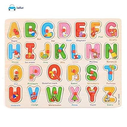 FunBlast Kids Wooden Educational Board, 30x22cm (Multicolour)