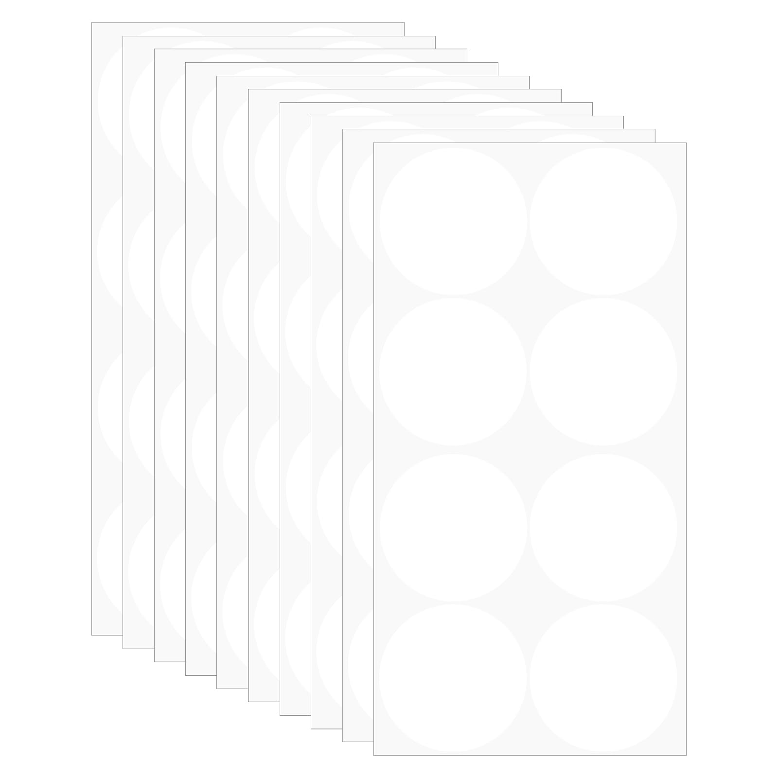 PATIKIL Round Colored Stickers 2", 30 Pcs Removable Sticky Writable Circle Coding Labels for Office Shop Home Classroom Marking Classification, White
