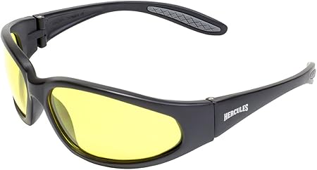 Amazon Global Vision バイク サングラス Hercules 1 高強度 高耐久性 ゴーグル グローバルビジョン ヘラクレス1 飛散防止加工 耐擦傷 Ansi Z87 1 イエローレンズ サングラス 車 バイク