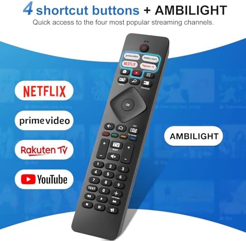 pour Telecommande-Philips-TV, Universelle pour Tous Les Téléviseurs Philips,avec Ambilight