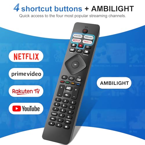 for Philips TV remote control, universal for all Philips TVs, with Ambilight