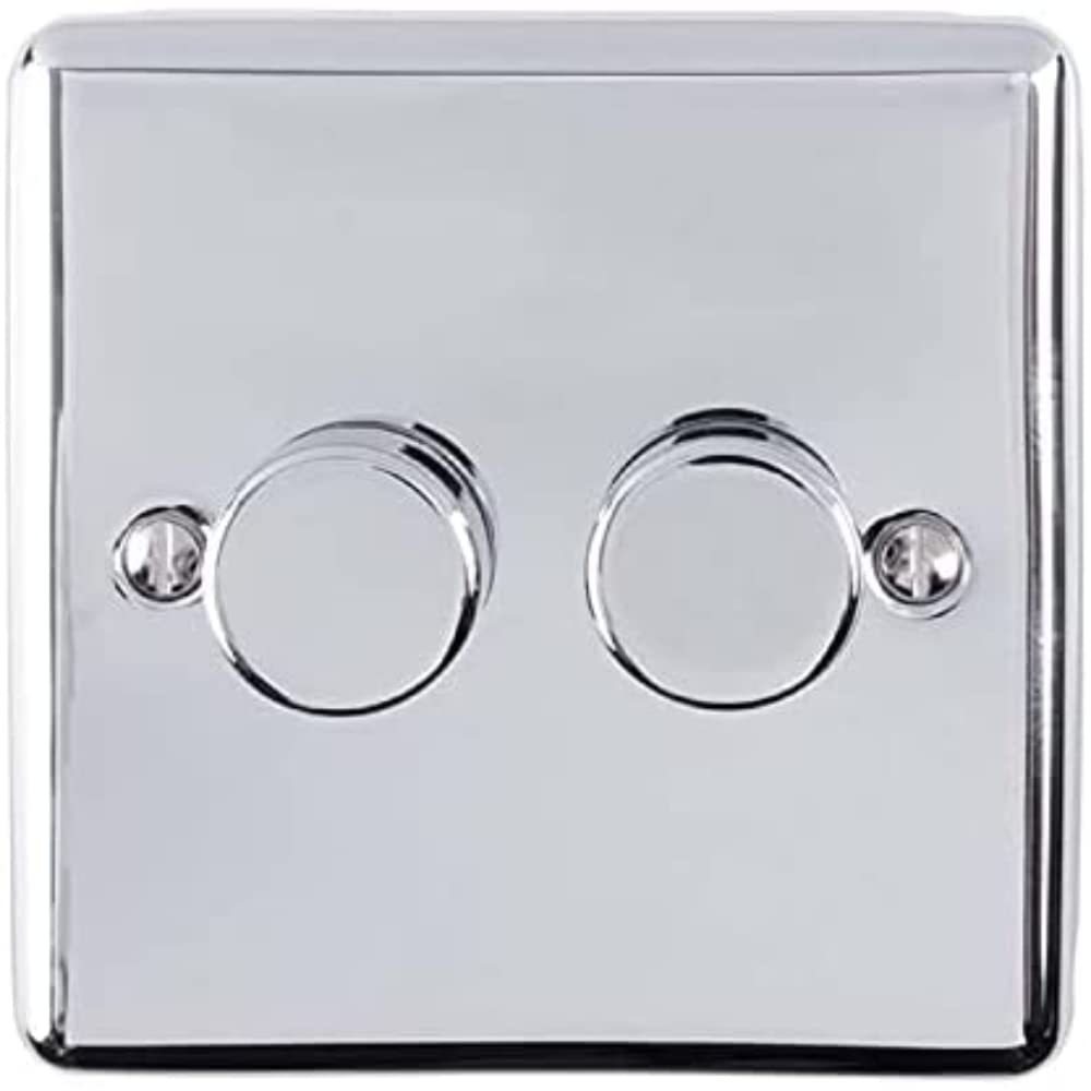 Enhance Decorative 2 Gang Dimmer Polished Chrome Finish — image 1