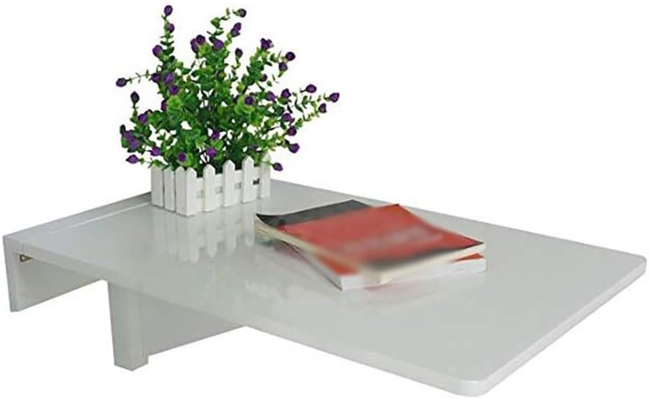ZCJB Solid Wood Fold Dinner Tables Rectangle Wall Tables Wood Wall-Mounted by The Wall Computer Table Study Desk 7045cm (Color : White)