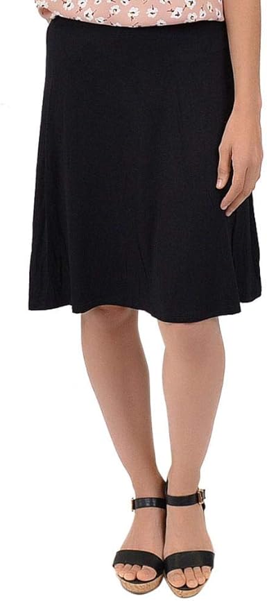 Stretch Is Comfort Knee Length A Line Flowy Skirt Comfortable