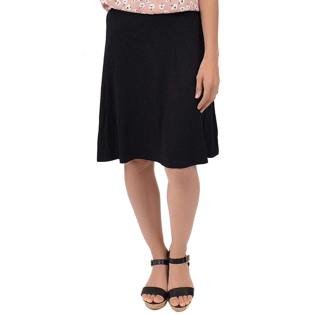 Stretch Is Comfort Knee Length A-Line Flowy Skirt | Comfortable Clothes for Women and Girls | S-5XL