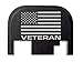 for Glock Gen 1-4 17 19 21 22 23 27 30 34 36 41 Rear Slide Cover Plate Black NDZ US Flag Veteran Text