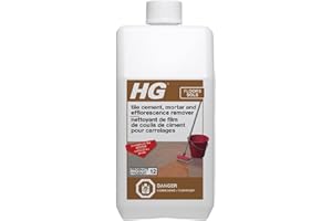 HG Cement, Mortar & Efflorescence Remover 1L - for Tiles and Flagstones - Removes Stubborn Cement Residue