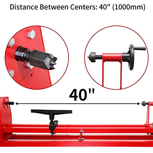 Upgraded Wood Lathe 14" x 40", Copper Wire Motor Power Wood Turning