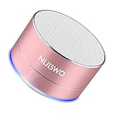 Portable Bluetooth Speakers,NUBWO mini Wireless Outdoor Speakers V4.1,Richer sound and Bass,TF crad slot,3.5mm AUX,Build-in microphone for iphone/Andriod/Tabletï¼ˆRose Gold)
