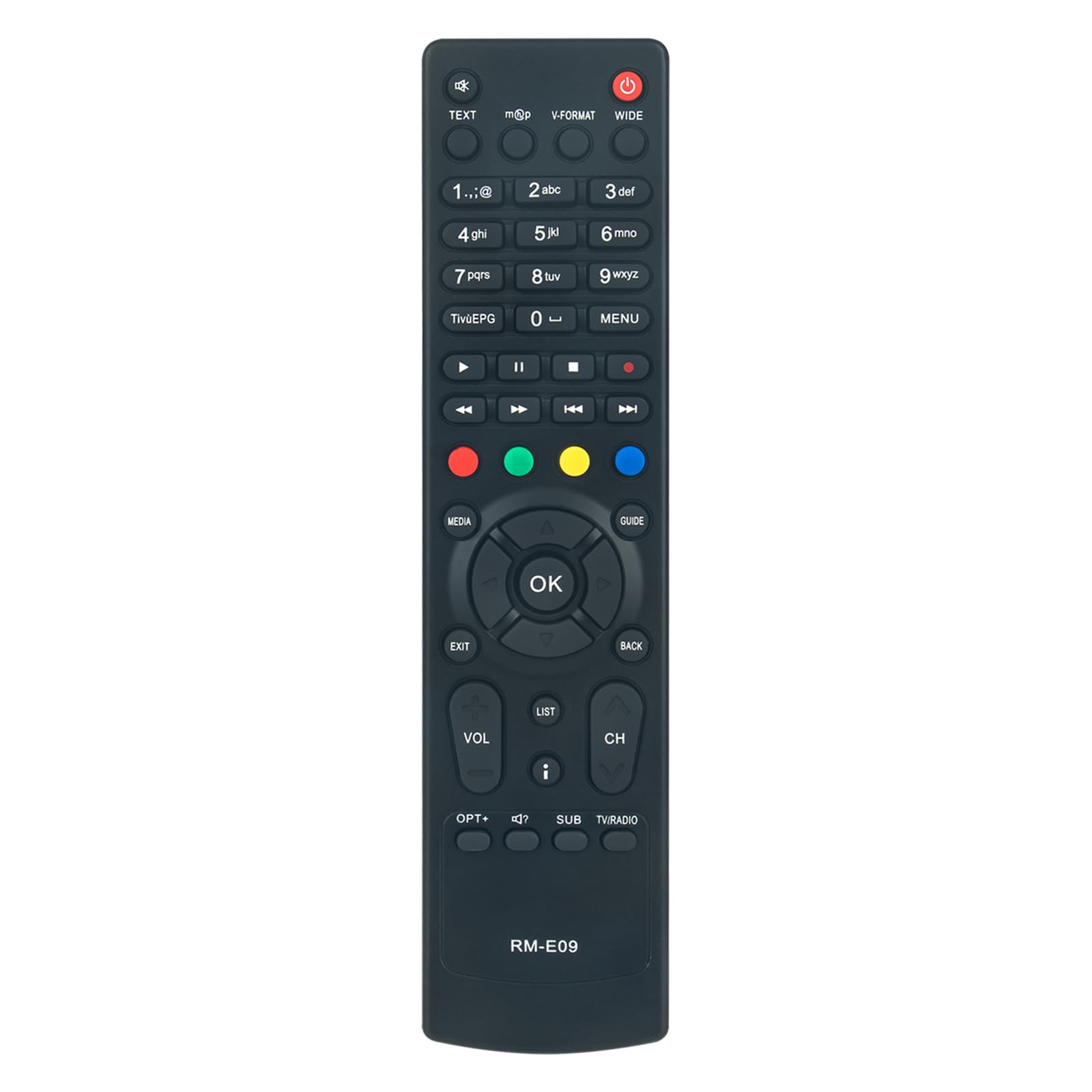 New RM-E09 Remote Control Replacement - VINABTY RM E09 Replace Remote Control fit for HUMAX RM-E09 RME09 HD-5400S HD-5600S Remote Controller