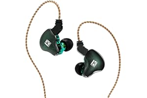 YINYOO KBEAR KS2 iem, in Ear Monitor Headphones Hybrid 1BA 1DD Wired Earbuds Stereo Bass HiFi IEM Earphone Noise Cancelling High Resolution with Detachable Cable for Running Gaming Sport (with mic, Green)