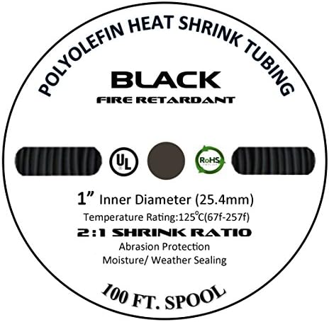 All Sizes & Colors 5-100 FT Polyolefin 2:1 Heat Shrink Tubing LOT