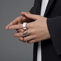 MYNENEY Stainless Steel Square Shape Signet Style